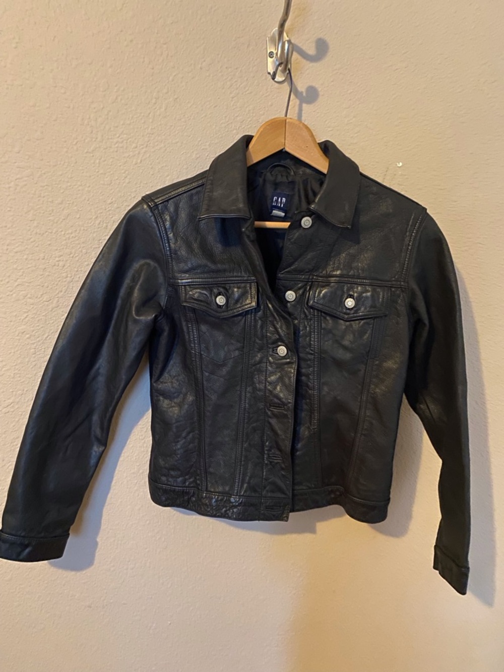 GAP Black Leather Jacket